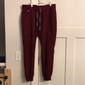 Fig Burgundy Zamora Jogger Scrub Bottoms